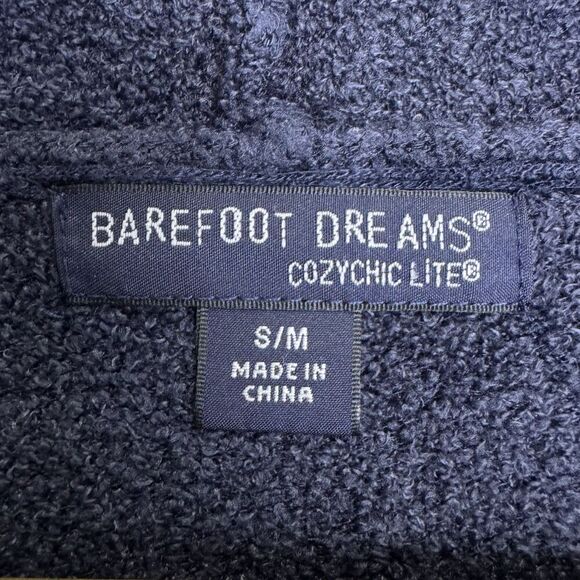 Barefoot Dreams CozyChic Lite Island Wrap Drape Front Cardigan Size S/M Blue 903 - Picture 7 of 9